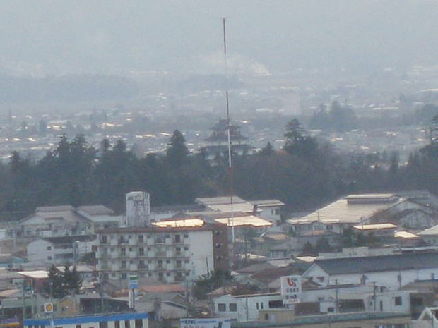 飯盛山からみた会津若松城