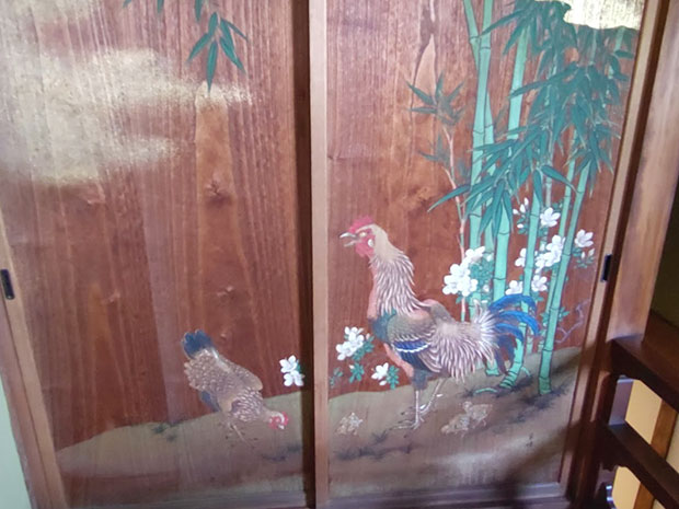 旧斎藤氏別邸庭園 牡丹孔雀図