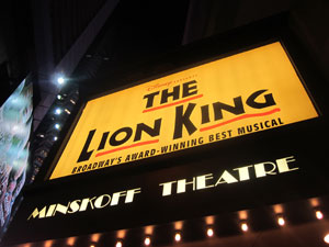 ニューヨーク海外旅行 ライオンキング