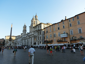 ローマ新婚旅行 夕方のナヴォーナ広場