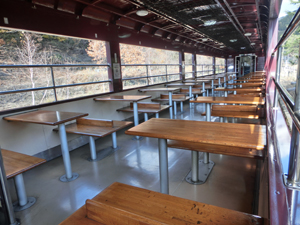 渡良瀬旅行 トロッコ列車の席